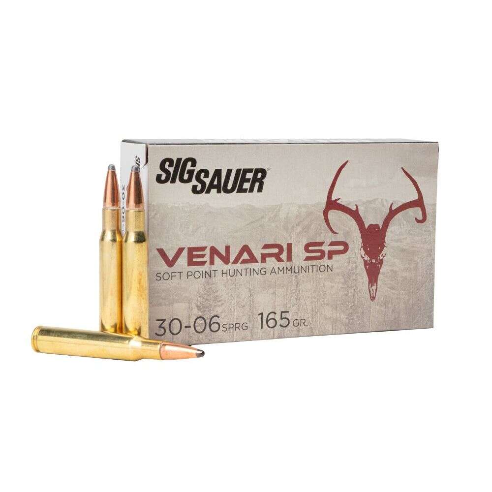 Ammunition Sig Sauer 3081 ft lbs 30 06 SIG V3006SP165-20   VENARI SPG  3006  165 GR 20/10